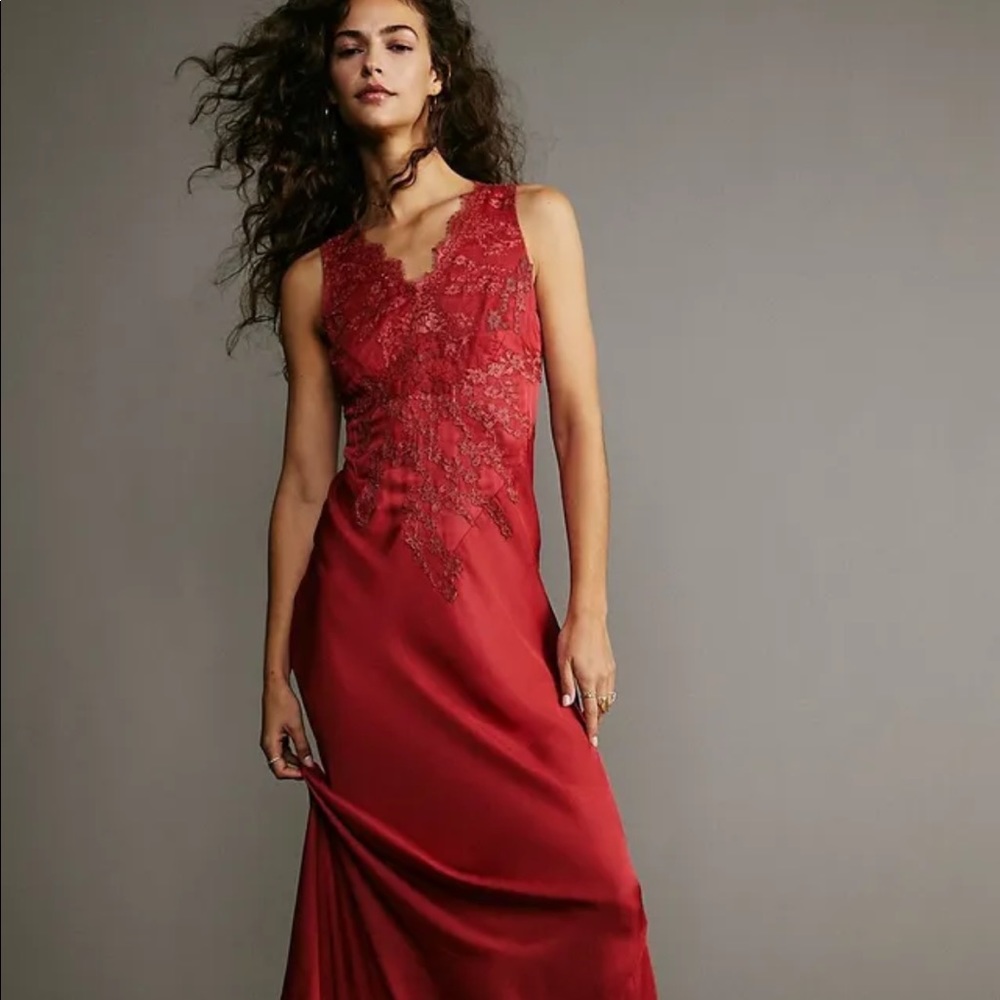 Free People x Brenda Knight: Laced Slip Dress (L)